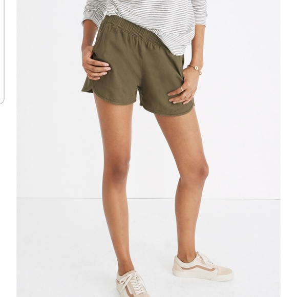 Madewell Pants - Nwt madewell birch leaf pull on shorts w/ pockets